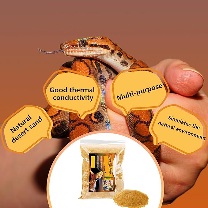 BNOSDM Reptile Sand Bearded Dragons Substrate Sands Lizard Terrarium Bedding Desert Blend for Snakes Geckos Chameleon Tortoise Frogs Scorpion Invertebrates Amphibian（yellow）