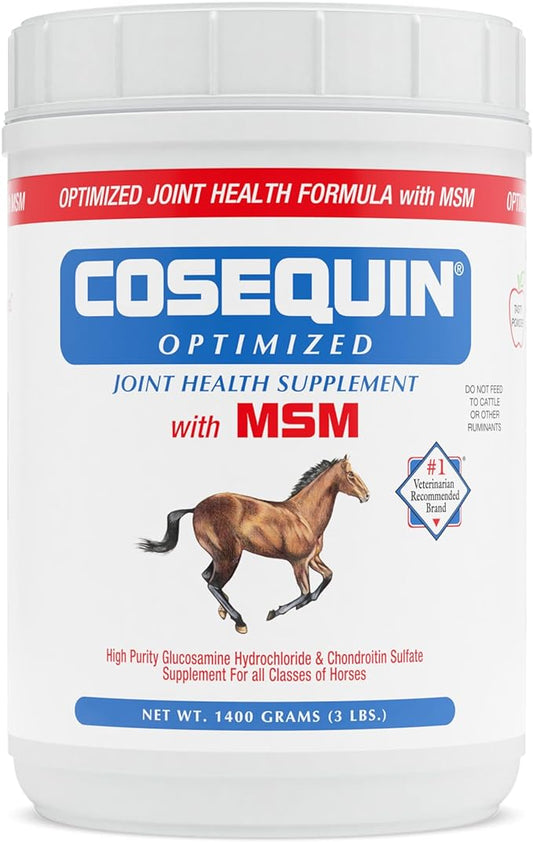 Nutramax Cosequin Optimized with MSM Joint Health Supplement for Horses - Powder with Glucosamine and Chondroitin, 1400 Grams