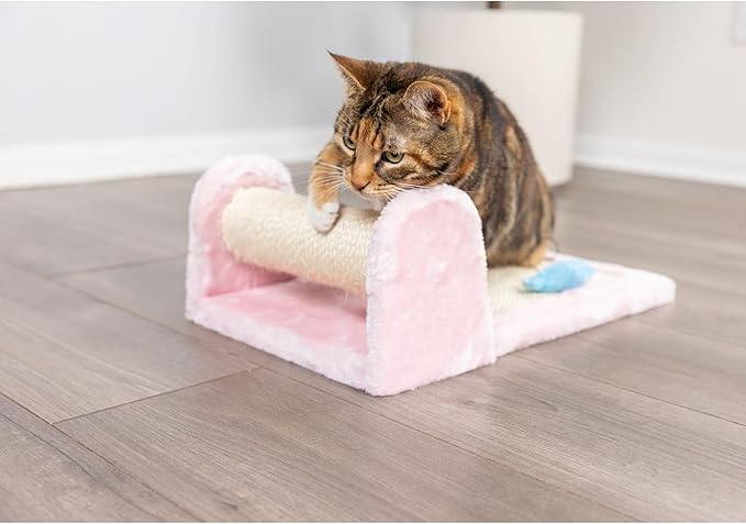 Armarkat Rolling Cat Scratcher Toy, Real Wood Sisal Scratching Board for Cats Training