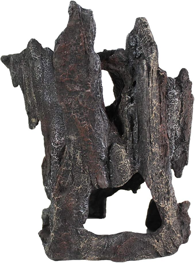 Penn-Plax (REP189) Reptology Shale Step Ledge for Aquariums & Terrariums, Adds Hiding Spots, Swim Throughs, Basking Ledges for Fish, Reptiles, Amphibians, and Small Animals (Large 2)