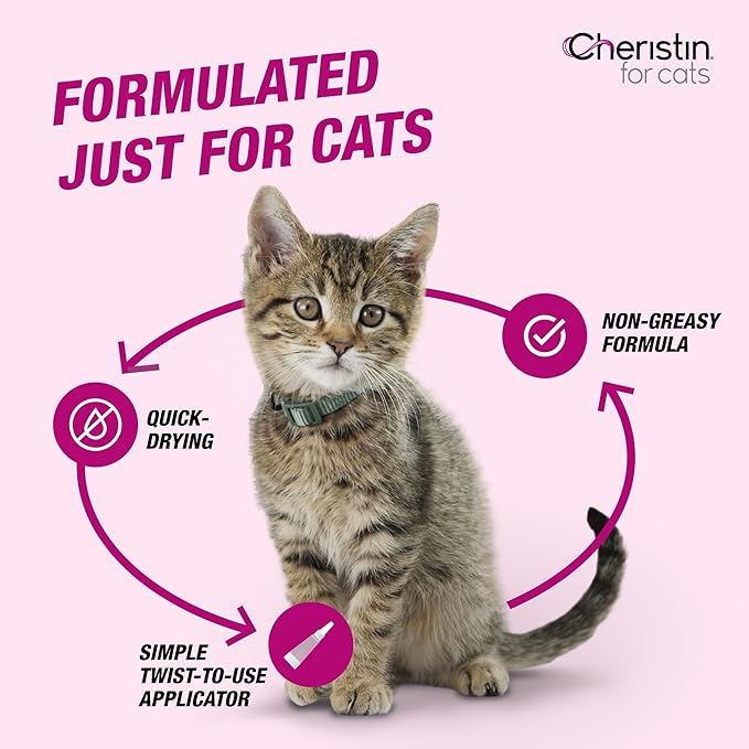 Cat Cheristin Cat Flea Treatment & Prevention for Cats | 1 Topical Dose Provides Up to 6 Weeks of Coverage | 6 ct.