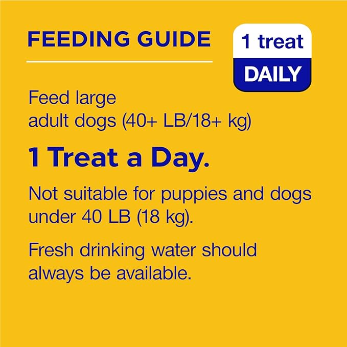 PEDIGREE DENTASTIX Large Dog Dental Treats Beef Flavor Dental Bones, 7 Count (Pack of 14)