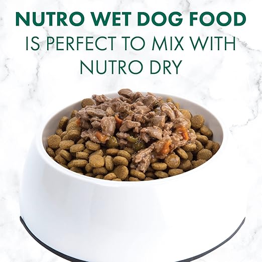 NUTRO Adult Natural Grain Free Wet Dog Food Cuts in Gravy Simmered Beef & Potato Stew, (24) 3.5 oz. Trays