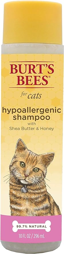 Burt's Bees for Pets Cat Hypoallergenic Cat Shampoo with Shea Butter & Honey - Best Shampoo for Cats with Dry or Sensitive Skin - Cruelty Free, 10 Fl Oz - 2 Pack