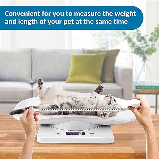 Digital Small Animals Scales for Weighing with Tape Measure, Puppy Whelping Scale Weigh Your Kitten, Rabbit with High Precision, Multifunction Electronic Baby Scales for Small Dogs