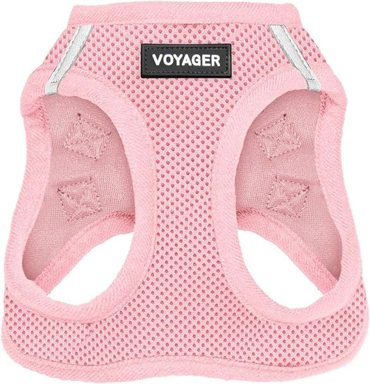 Voyager Step-in Air Dog Harness - All Weather Mesh Step in Vest Harness for Small and Medium Dogs and Cats by Best Pet Supplies - Harness (Pink), XX-Small