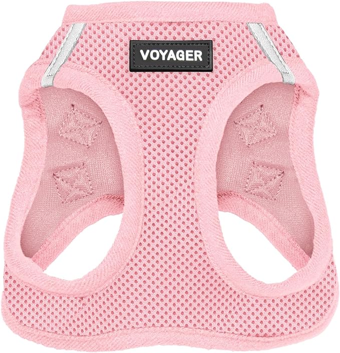 Voyager Step-in Air Dog Harness - All Weather Mesh Step in Vest Harness for Small and Medium Dogs and Cats by Best Pet Supplies - Harness (Pink), S (Chest: 14.5-16")