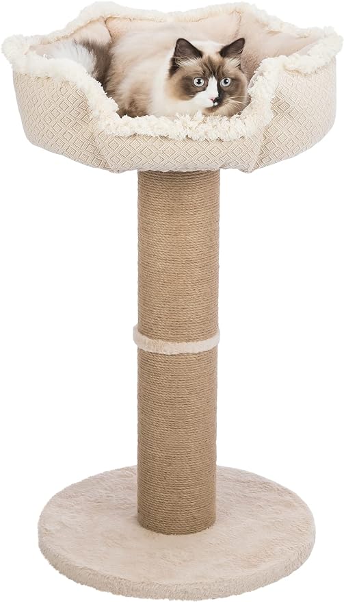 TRIXIE Boho Cat Tree with Scratching Post, Platform Bed