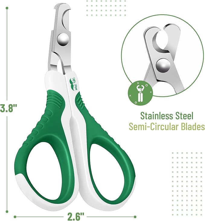 Mr. Pen- Cat Nail Clipper, Green & White Cat Nail Trimmer, Cat Nail Clippers, Cat Claw Clippers, Cat Clippers for Nails, Pet Nail Clippers, Kitten Nail Clipper, Small Dog Nail Clipper Cat Claw Trimmer