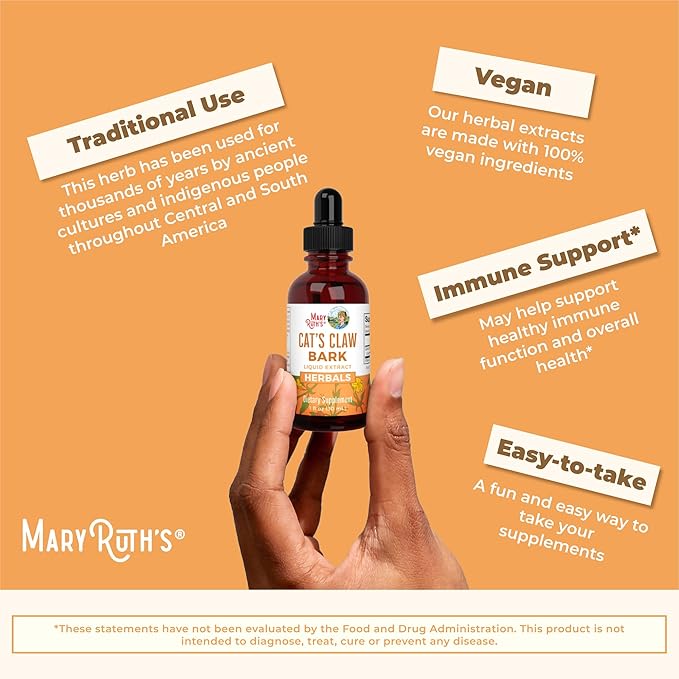 MaryRuth Organics Cat's Claw Drops | Digestive Health | Immune Support | Joint Health | Vegetable Glycerin | Vegan | Non-GMO | Gluten Free | 1 Fl Oz