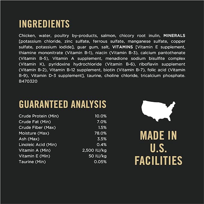 Purina Pro Plan Sensitive Skin and Sensitive Stomach Cat Food Wet Pate, Grain Free Chicken Entree - (Pack of 24) 3 oz. Cans