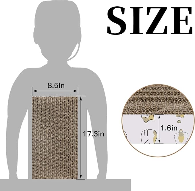 Cat Scratcher 4 PCS Cat Scratch Pad Reversible Scratcher Scratching Texture Design Durable Scraper