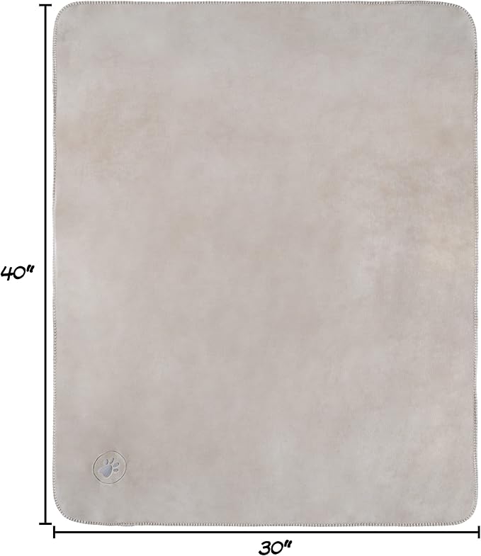 PETMAKER Waterproof Dog Blanket - 30x40-Inch Reversible Sherpa Dog Blanket for Couch, Bed, or Car - Protects from Spills, Stains, or Pet Fur (Tan)