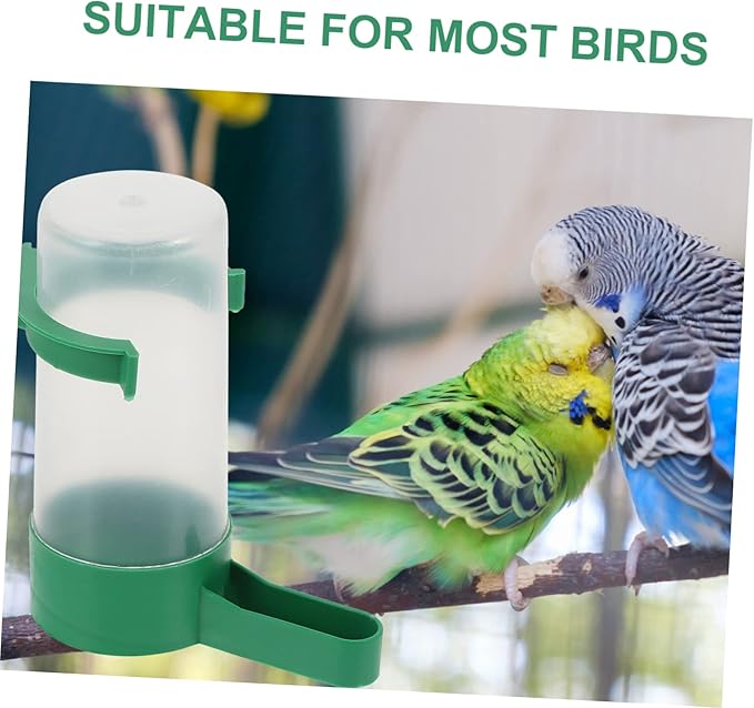 10pcs Bird Waterer Bird Food and Water Dispenser Parakeet Water Dispenser for Cage Pigeon Drinker Quail Drinker Rabbit Drinking Glasses Bird Water Drinker Utensils Plastic Squirrel