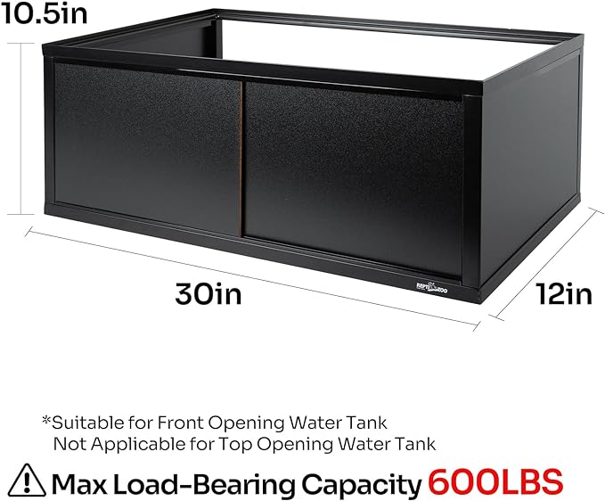 REPTI ZOO Deluxe Terrarium Stacker with Front Sliding Doors, Reptile Tank Stacker Suitable for Stacking 30" W and 12" D Terrariums, 30" W X 12" D X 10.5" H