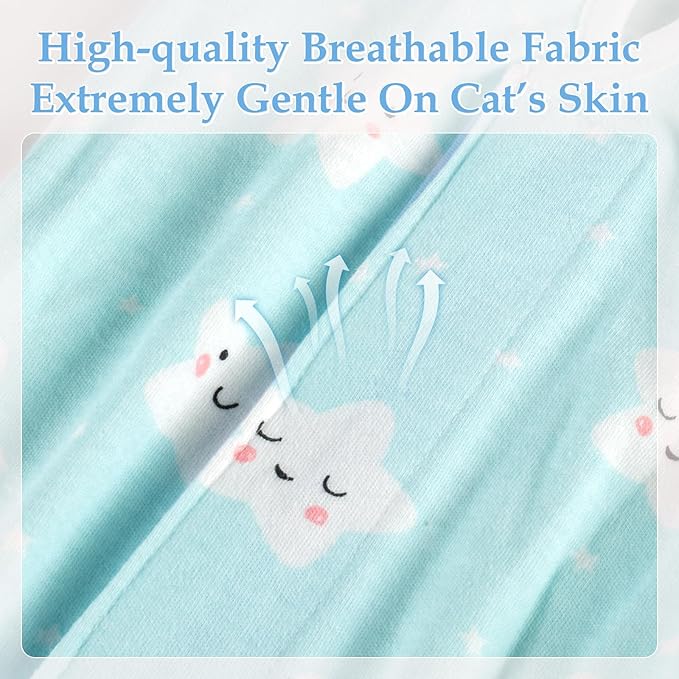 ANWA Cat Recovery Suit - Breathable Cat Surgery Recovery Suit Female, Cat Onesie for Cats After Surgery, Cat Spay Recovery Suit Female Abdominal Wounds