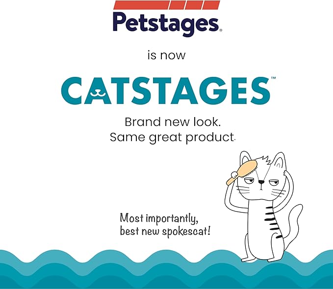 Catstages Scratch & Groom Corrugated Cat Scratch Pad with Catnip