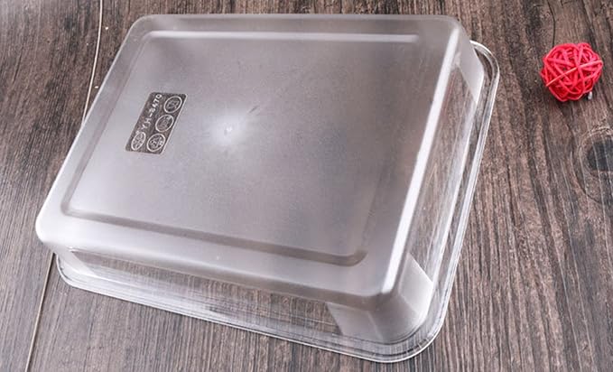 OMEM Reptile food bowl large water dish, wood plate, bowl turtles (S=27 * 21 * 4.7, White)