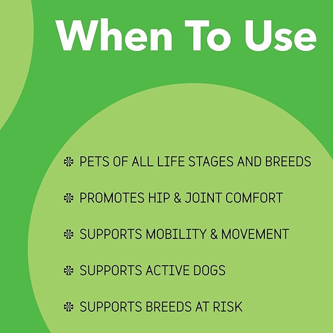 InClover Connectin Hip and Joint Supplement for Dogs. Combines Glucosamine, Chondroitin and Hyaluronic Acid with Herbs for Comfort and Mobility