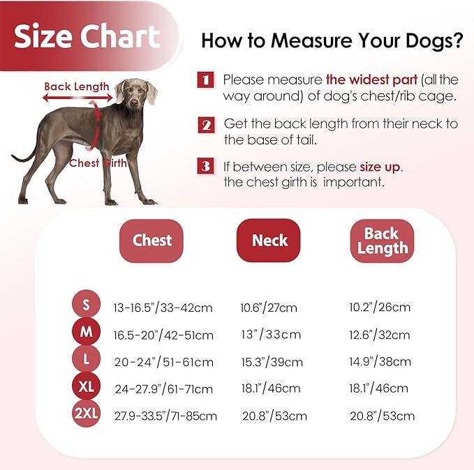 AOFITEE Dog Recovery Suit, Dog Surgical Recovery Suit for Female Dogs Male Dogs, Cozy Dog Onesie for Surgery, Cone E-Collar Alternative, Anti Licking Dog Surgical Shirt with Pee Hole, Strawberry 2XL