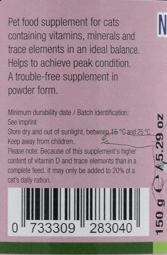 NEKTON Cat-VM Vitamins, Minerals, Taurine, and Arginine for All Cats 150gm / 5.29oz