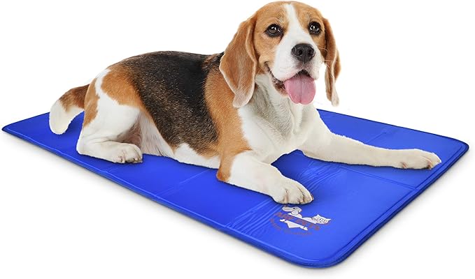 Arf Pets Dog Cooling Mat 27” x 43” Pad for Kennels, Crates and Beds, Non-Toxic, Durable Solid Self Cooling Gel Material. No Refrigeration or Electricity Needed