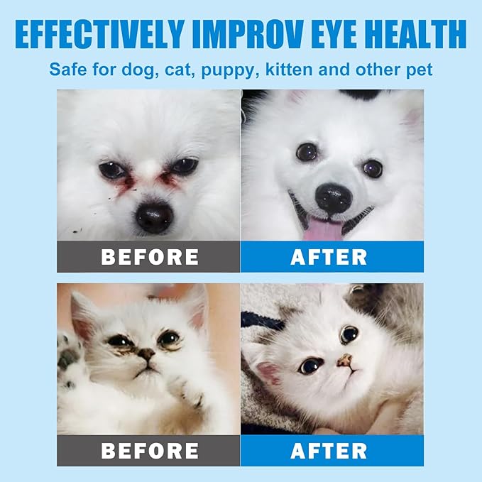 Dog Eye Wipes 300 Count,Cat Dog Eye Cleaner, Pet Tear Stain Remover Wipes, Dog Eye Cleaning Wipes,Eye Cleaner Pads, Unscented Gentle Pet Tear Wipe