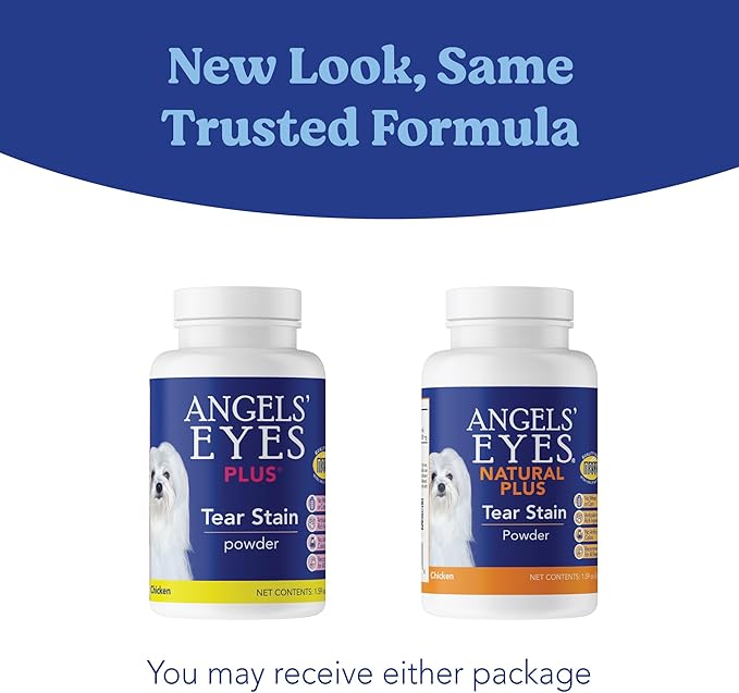 ANGELS' EYES NATURAL PLUS Tear Stain Prevention Chicken Powder for Dogs | All Breeds | No Wheat No Corn | Daily Support for Eye Health | Proprietary Formula | Limited Ingredients | Net Content 45g