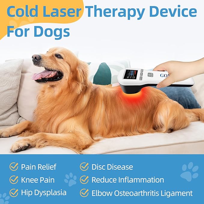 Cold Laser Therapy Device for Dogs, Infrared Light Therapy Wand, 2x940nm+2x850nm+16x650nm, Red Light Therapy for Hip & Joint Care Arthritis Pain Relief, Low Level Laser Therapy for Wound Healing