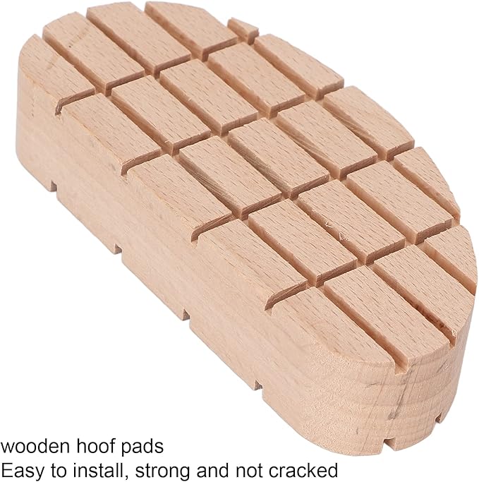 10Pcs Wooden Horse Hoof Pad,Waterproof Breathable Cow Hoof Triming Pads,Strong Fit Horses Horses Hoof Pads,for Cows Horses