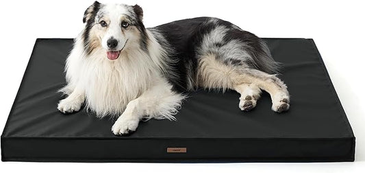 Lesure Outdoor Waterproof Dog Beds for Large Dogs - Dog Bed Washable with Oxford Fabric Surface, Large Orthopedic Foam Pet Bed with Removable and Durable Cover, Machine Washable