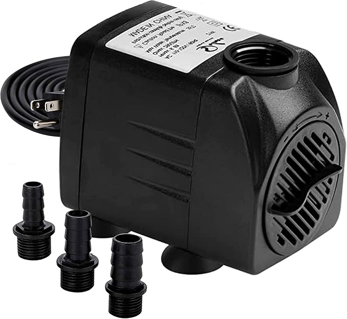 Simple Deluxe 400 GPH 30W Submersible Water Pump Power Head with Adjustable Intake for Fish Tank, Hydroponics, Fountains, Ponds, Aquariums