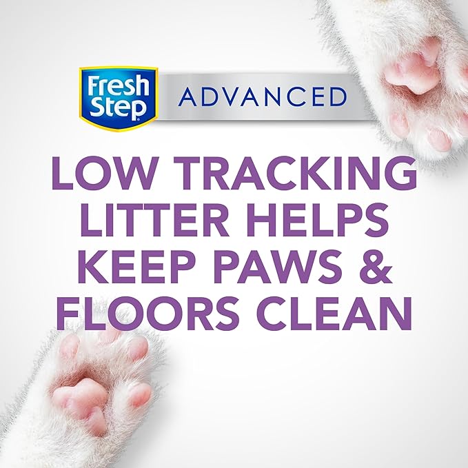 Fresh Step Clean Paws Cat Litter With Febreze Freshness, Advanced Multi-Cat Low-Tracking Clumping Litter With Guaranteed Odor Control, 37 lbs. (2 x 18.5 lb. Box)