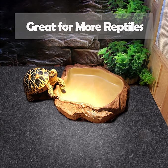 47" x 24" Large Reptile Carpet Terrarium Liner Bedding Reptile Substrate Mat Tank Accessories for Bearded Dragon Snake Lizard Tortoise Leopard Gecko (Black)