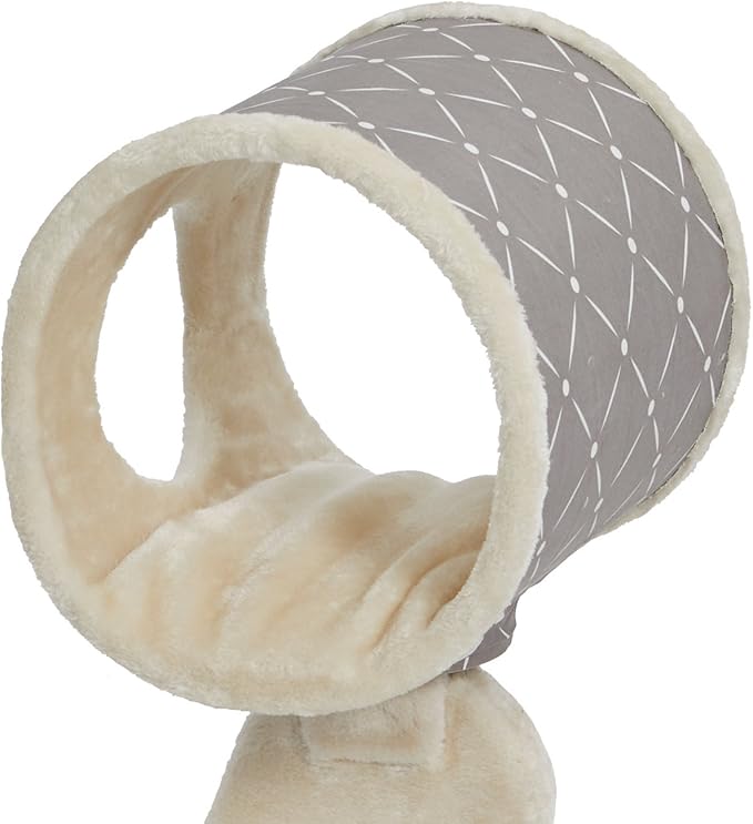 MidWest Homes for Pets Cat Tree | Salvador Cat Tree w/Built-in Sisal Cat Scratching Pad & Cat Look-Out Lounge, Mushroom/Diamond Pattern, Small Cat Tree