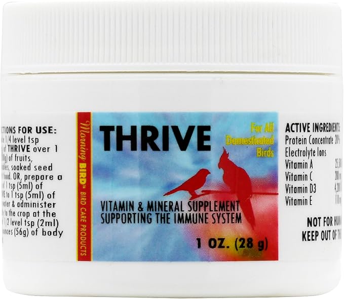 Morning Bird Thrive, Nutritious Energy Supplement with Minerals, Vitamins, Amino Acids, Electrolytes, and Protein, 1 oz