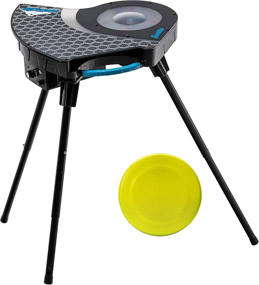 Franklin Sports Automatic Disc Launcher for Dogs - Ready Set Fetch! Automatic Disc Tosser Dog Toy for Fetch - Portable Automatic Disc Thrower Dog Toy - Portable Battery Powered Disc Launcher for Dogs