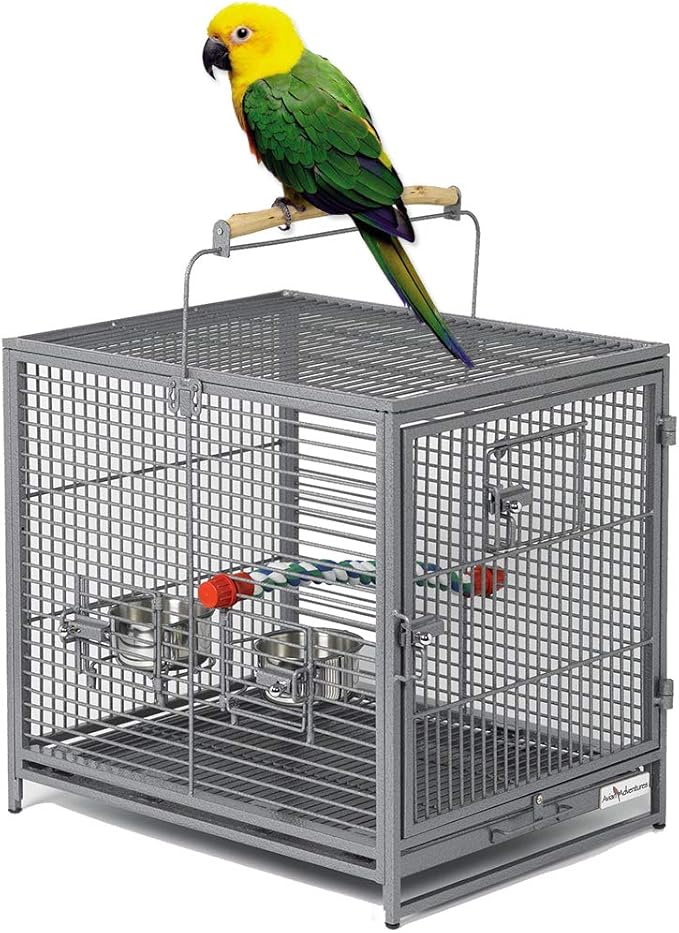 MidWest Homes for Pets Avian Adventures Poquito Avian Hotel, Platinum, 14"L x 18"W x 14"H For Bird