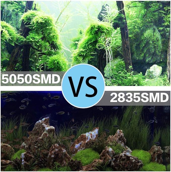 LED Aquarium Light, 7.5inch Colorful Fish Tank Light Submersible Underwater Crystal Glass LEDs Lights, 9 LEDs Beads, Brightness Adjustable Memory Function, LED Light bar Stick for Fish Tank