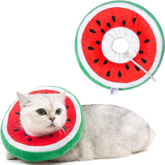 ANWA Adjustable Cat Cone Collar Soft, Cute Cat Recovery Collar, Cat Cones After Surgery for Kittens