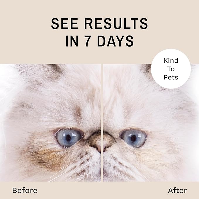 Eye Envy Tear Stain Remover Solution for Cats|100% Natural and Safe|Recommended by Breeders/vets/cat fanciers/Groomers|Contains colloidal Silver|Remove Stains from Fur on Persians and Exotics (2oz)