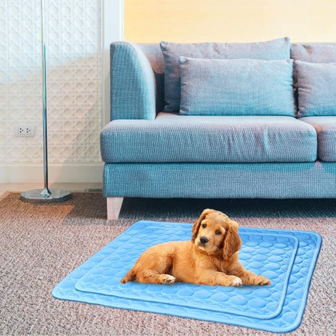 Washable Dog Cooling Mat Ice Silk Cooling Mat for Dogs Pet Self Cooling Pad Blanket Dog Cooling Pad for Indoor & Outdoor Car Seats