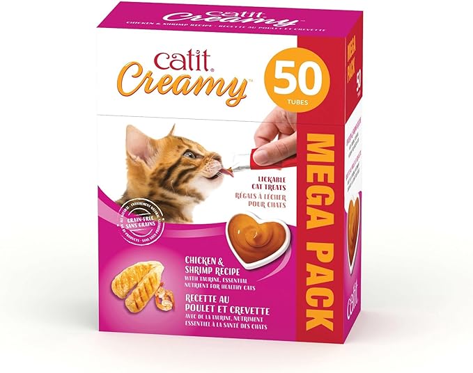 Catit Creamy Lickable Cat Treat – Hydrating and Healthy Treat for Cats of All Ages - Assortment, 72-pack