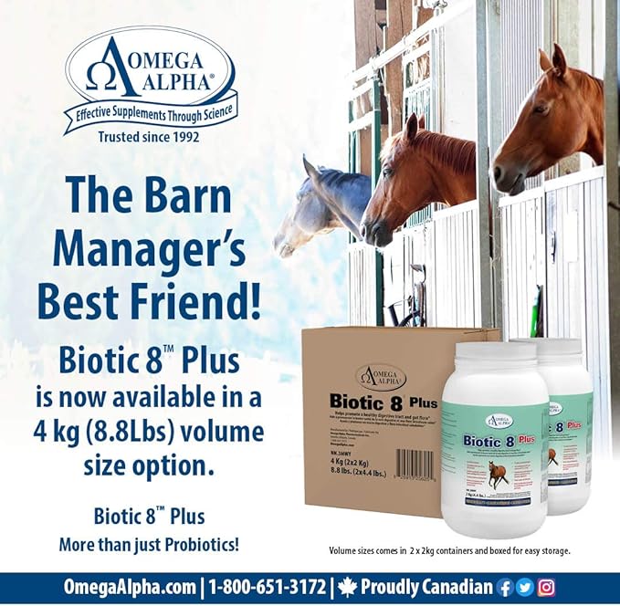 Biotic 8 Plus 8.8lbs (2 X 4.4lbs.) for Horses