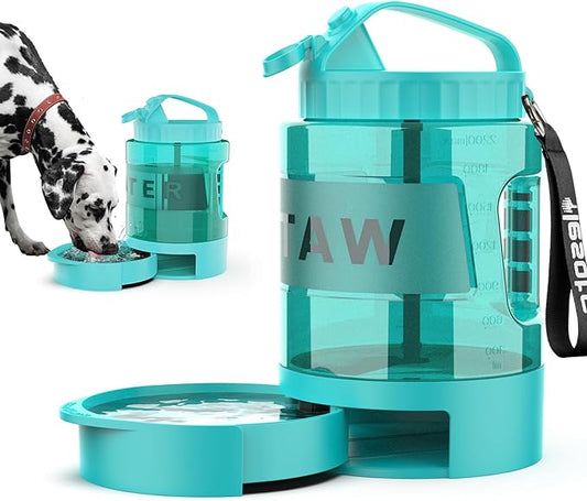 Dog Water Bowl Dispenser, Travel Dog Bowls for Camping Dog Park Hiking, 77OZ Dog Water Dispenser with Pull-Out Travel Water Bowls for Dogs,Dog Travel Water Bowl Dispenser Pet Dog Water Bottle,BPA Free