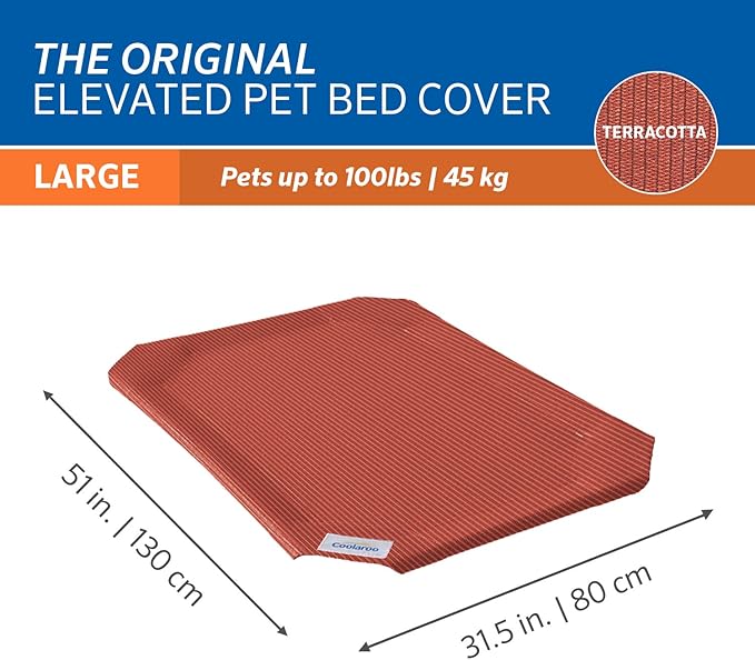 Original Pet Bed Replacement Cover - Terracotta - Large (43.5" x 31.5")