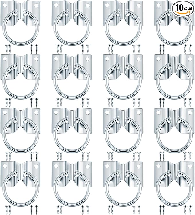 Shimeyao Cross Tie Ring for Horses Block Tie Ring Replacement Hitching Rings Tie Down Horse Barn Supplies for Horse Stall Stable Equestrian Livestock