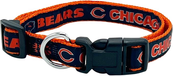 New & Improved Pets First NFL Chicago Bears Licensed PET Collar, Large - Heavy-Duty, Strong, and Durable New Dog Collar. Available in 32 Football Teams and 4 Sizes