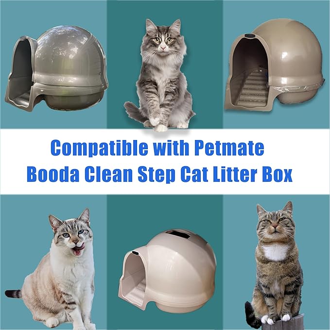 Carbon Filters Compatible with Petmate Booda Clean Step Cat Litter Box - Thickened and Durable Activated Charcoal Filters, Absorb Odors/Control Damp from Pets/Keep Home Fresh (6 Pack)