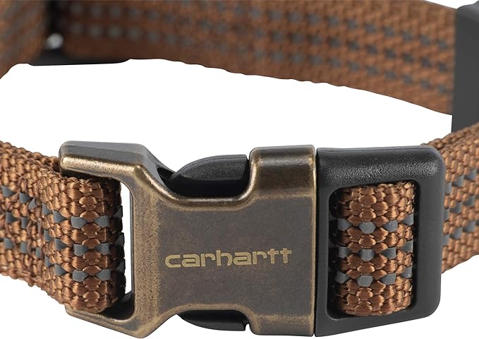 Carhartt Dog Collar Brown/Brushed Brass Large